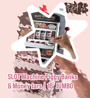 Slot machine piggy bank